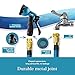 Gada Garden Hose -Expandable Water Hoses Set 8-Way Spray Nozzle - STRONG Lightweight Coil Flex, Collapsible Flexible Expanding Three LAYER Latex in Pocket (50ft)