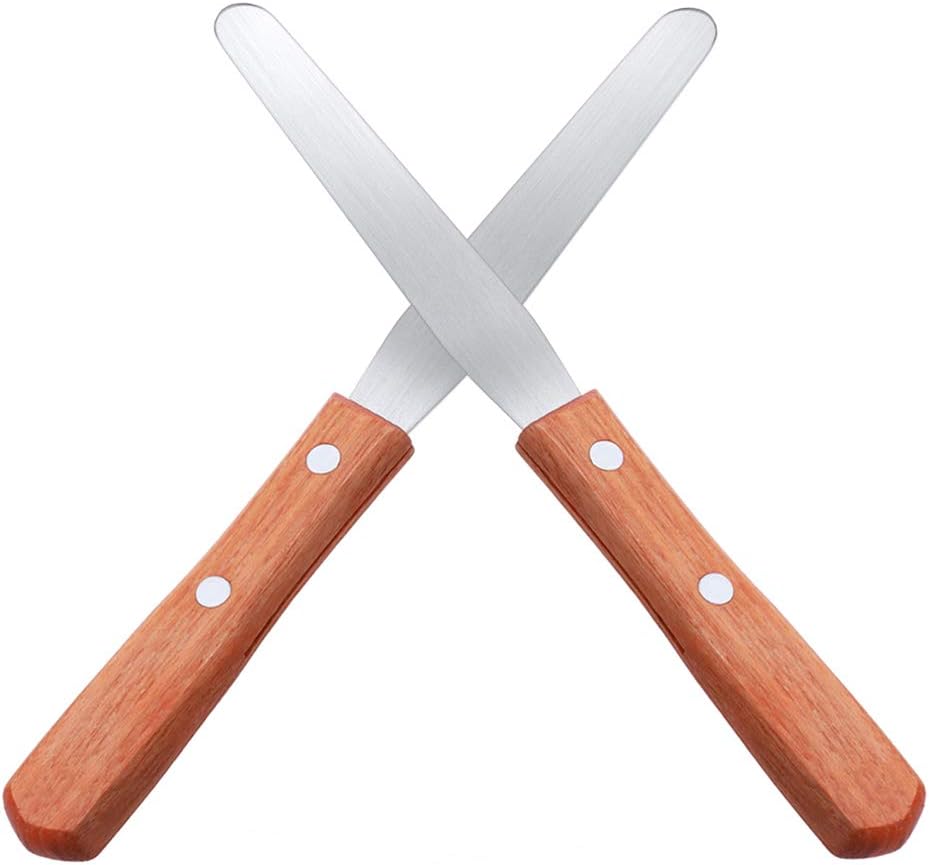 JimKing Metal Waxing Spatula,Straight Stainless Steel for Body Hair