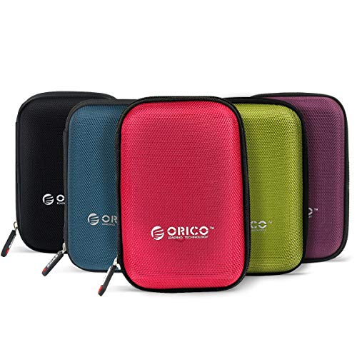 ORICO Hard Drive Case 2.5inch External Drive Storage Carring Bag for WD My Passport Element, Seagate, Toshiba, Samsung T5 2.5" HDD 5 Pack