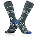 SUTTOS Elite Men's Fashion Pattern Fun Colorful Cotton Casual Dress Socks,4 Pairs with Gift Box - Multicoloured - One size