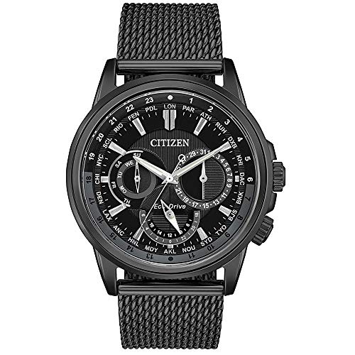 Citizen Calendrier Black Dial Stainless Steel Men's Watch BU2025-76E