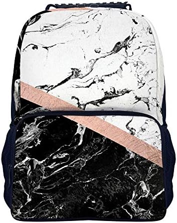 メンズ レディース ティーンズ バックパック 面白いブックバッグ 仕事用デイパック シックブラック ホワイト マーブル カラーブロック ローズゴールド バックパック 学校 キャンプ 旅行 アウトドアに最適 Pr365 Hr メンズ レディース ティーンズ バックパック 面白いブックバッグ 仕事用デイパック シックブラック ホワイト マーブル カラーブロック ローズゴールド バックパック 学校 キャンプ 旅行 アウトドアに最適 Pr365 Hr