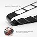 Remote Control Organizer, Metal Space Saving TV Remote Control Shelf Remote Storage Caddy Holder Black and White for Desk Table