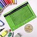 SCHOOLIO Pencil Pouch for 3 Ring Binder | Pencil Case Colored Green for Kids and Adults | Zipper Pencil Pouch Pen and Pencil Holder Multipurpose Binder Pouch | Special Pencil Case For All Ages.