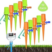 color mogu 10 Pack Plant Self Watering Spikes Bulbs Globes Stakes System,Vacation Plant Waterer Nannies Pot Self Drip Irrigation Slow Release Devices Care Your Indoor & Outdoor Home and Office Plants