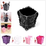 Kalevel Makeup Organizer Box Makeup Brush Holder Organizer Makeup Storage Organizer Box Case Containers Pen Holder Desk Organizer Pencil Pen Holder for Desk (Black)