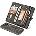 Samsung Galaxy S8 Plus Leather Wallet Phone Case Magnetic Detachable Case with Card Slots Cash Compartment Gray
