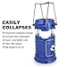 GARMAR Camping Lantern Flashlight, Solar Portable Outdoor LED lights, Rechargeable Bright Night Lamp for Hiking, Camping, Emergencies, Hurricanes, Outages. (Blue)