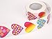 1000PCS Valentine's Day Heart Stickers Labels Roll - Party Decorations Favors Gifts Supplies
