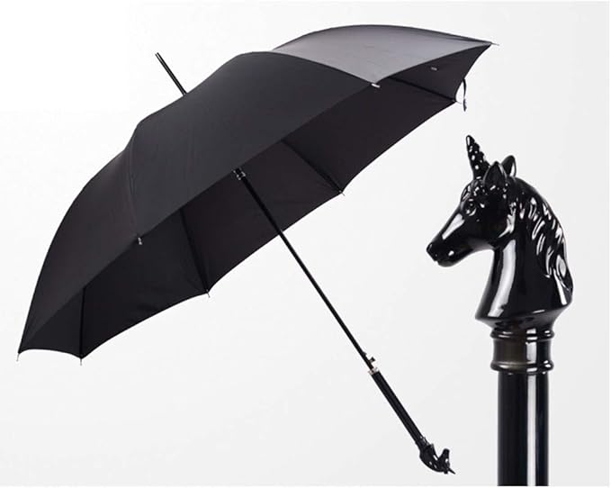 Amazon メタルスカルブラックアンブレラuvプロテクションアンブレラトレンドアンブレラストレートハンドルアンブレラ Zrr 傘 レインウェア 通販