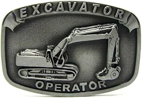 Vintage Excavator Bulldozer Operator Belt Buckle Heavy Equipment Tools Cowboy