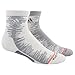 adidas Men's High Quarter Socks (2 Pack), White/Solid Grey Light Onix/Solar Orange, Men's Shoe 6-12