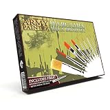 The Army Painter Wargames Mega Brush Set - 10 Miniature Paint Brushes Including Free Masterclass Kolinsky Sable Hair Brush and Detail Paint Brush with Fine Tip - Miniature Painting Kit for Wargamers