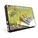 The Army Painter Wargames Mega Brush Set - 10 Miniature Paint Brushes Including Free Masterclass Kolinsky Sable Hair Brush and Detail Paint Brush with Fine Tip - Miniature Painting Kit for Wargamers