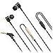 AUKEY Earbuds, In-Ear Headphones with Carbon Fiber Housing, Built-in Microphone and Remote for iPhone, Android Cell Phone, TV and More