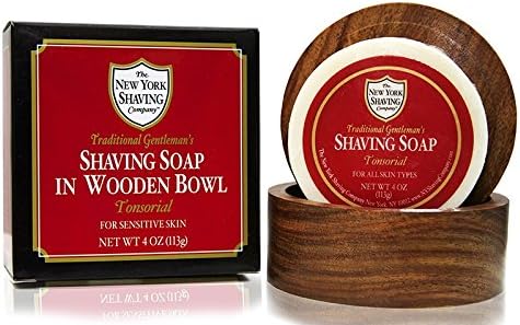 The New York Shaving Company Tonsorial Shaving Soap in Wooden Bowl