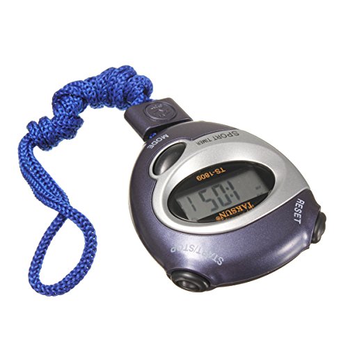 HITSAN Digital Handheld Sports Stopwatch Stop Watch Time Clock Alarm Counter Timer Blue One Piece - Thumbnail 2