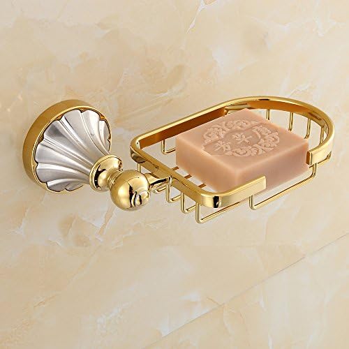 Aimeer Luxury Stainless Steel Gold Polish Soap Basket Wall Mounted Soap Dish Holder