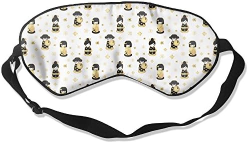 MB32 Sleep Mask Japanese Doll Eye Cover Blackout Eye Masks,Soothing Puffy Eyes,Dark Circles,Stress,Breathable Blindfold For Women Men