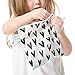 Bumkins Sandwich Bag / Snack Bag, Reusable Fabric, Washable, Food Safe, BPA Free, 7x7 – Black Hearts