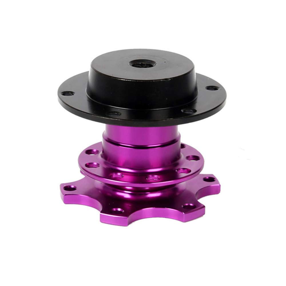 FireAngels Universal Steering Wheel Snap Off Quick Release Hub Adapter Boss Kit With 6-hole Steering Wheel Hub (Purple)