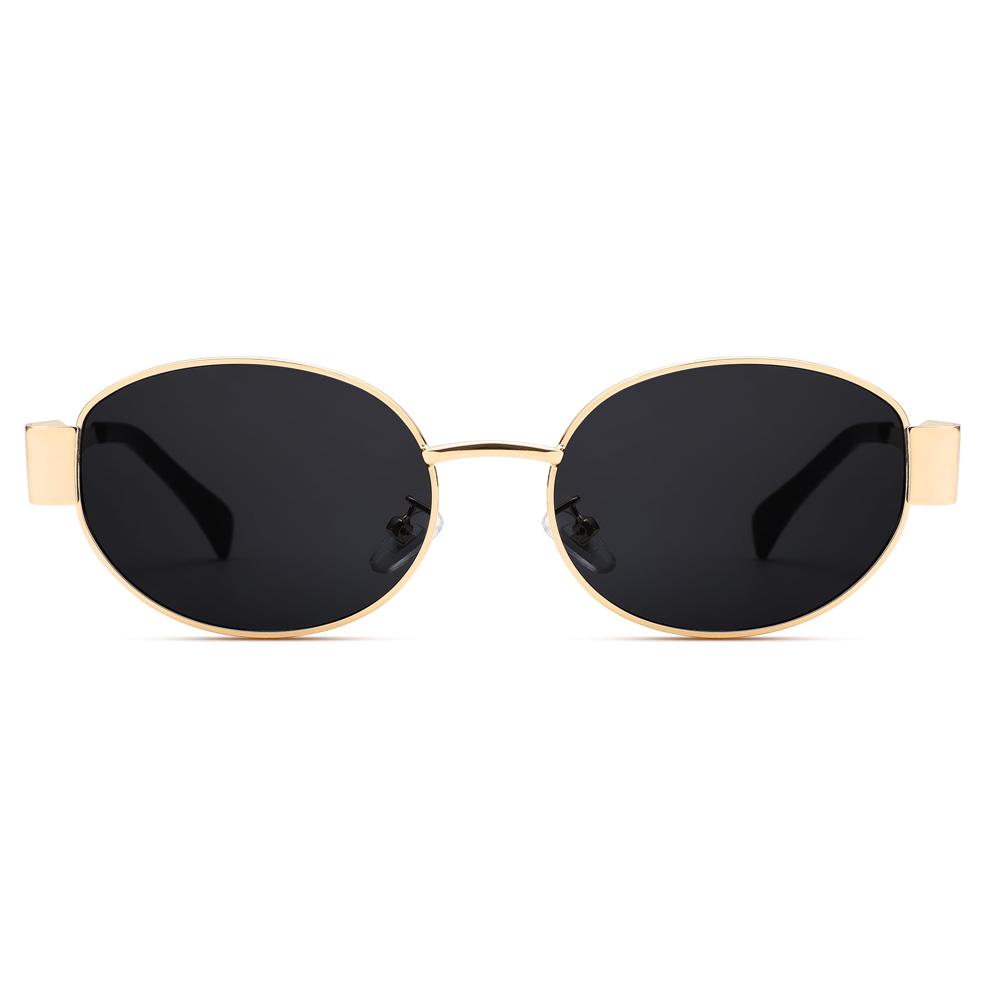 Pro Acme Retro Oval Sunglasses,Trendy Classic Shades Metal Frame Sun Glasses UV400 Protection