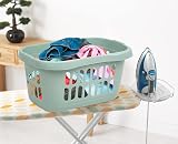 JMS we create smile Set of 2 Plastic Hipster Laundry Baskets Silver Sage view 8