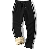 MANLUODANNI Men's Winter Fleece Sweatpants Sherpa Lined Pants Active Drawstring Jogger Trousers
