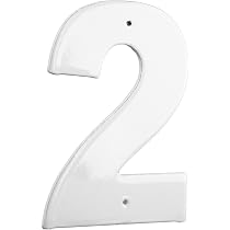 Classic White Aluminum House Number Plaque – Helvetica Font, 10-Inch, Made In USA – Easy Mounting Included