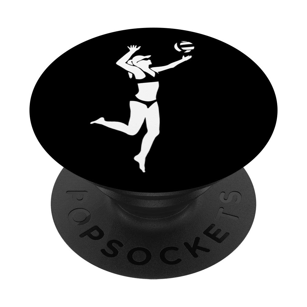 Beach volleyball girl woman PopSockets Grip and Stand for Phones and Tablets