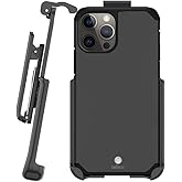BELTRON Case with Belt Clip for iPhone 12/12 Pro, Slim Full Protection Heavy Duty Hybrid Case & Rotating Belt Clip Holster w/Built in Kickstand (Gunmetal Grey)