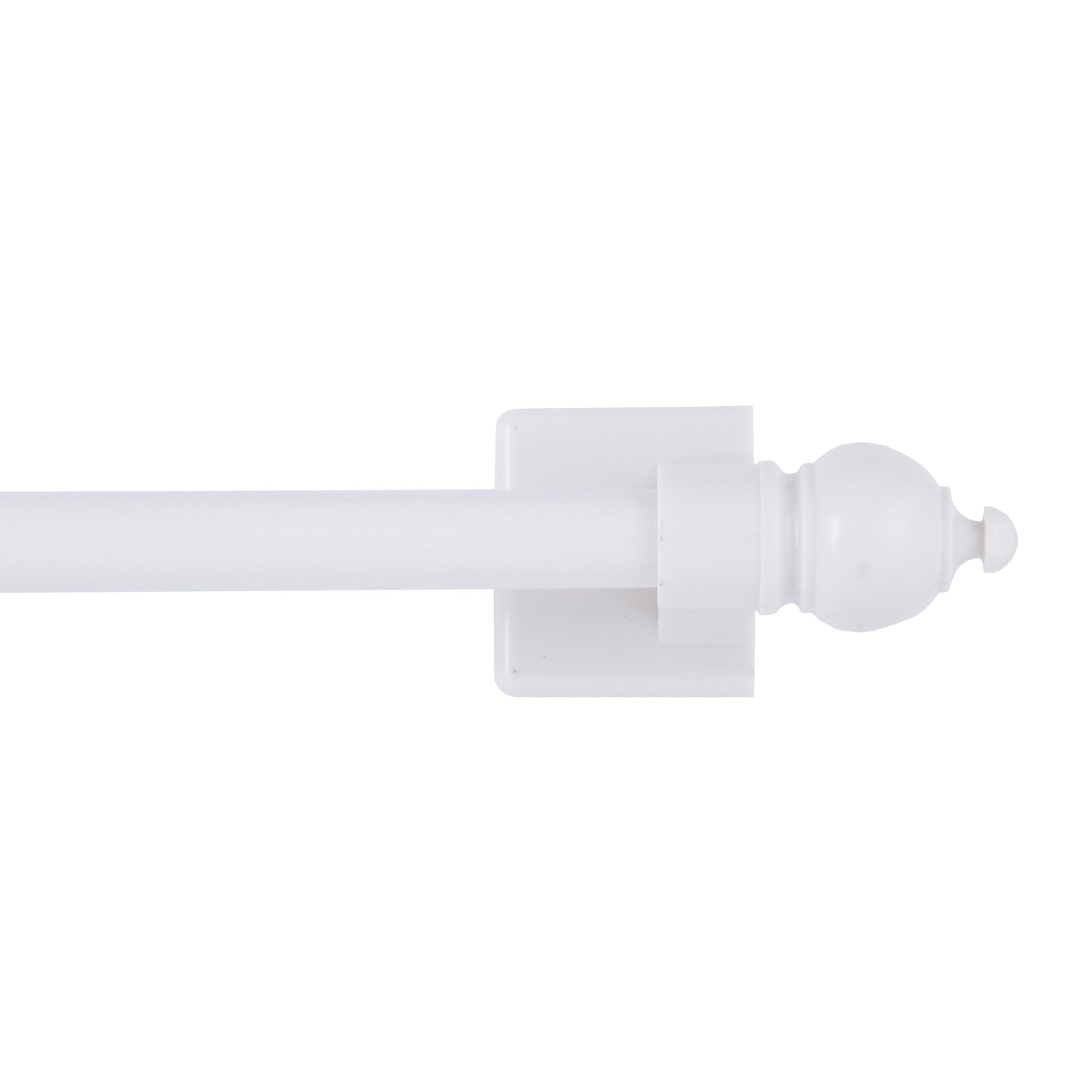 Kenney 7/16" Multi-Use Adjustable Petite Cafe Magnetic Rod, 16-28", White