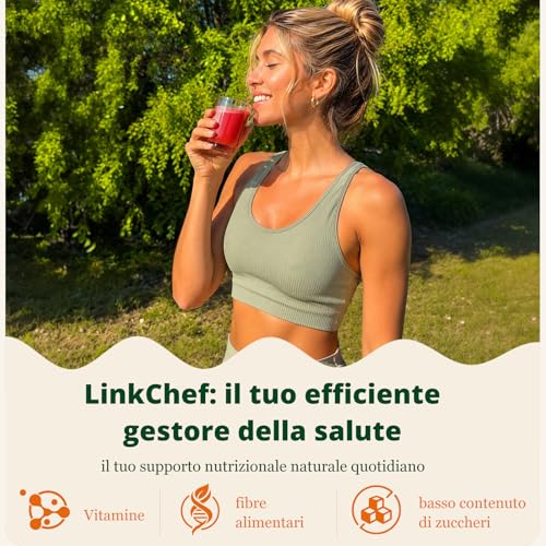 LINKChef Fruit and Vegetable Extractor, 115 mm Opening Juice Extractor 1.2L, Slow Juicer Machine for Whole Fruits and Vegetables, BPA Free, Easy to Disassemble and Clean, Recipes Included, 200W