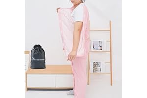 WEEOATAR Bedridden Patient Clothing,Patient Clothes,Disability Clothing,Post-op Tearaway Clothes with Magic Sticks,Patient Pajamas Nursing Aid for Elderly,Disabled,Dialysis and Bedridden(Pink,L)