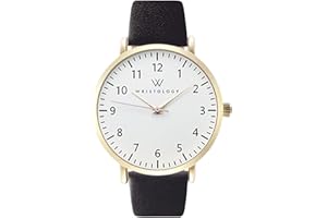 Wristology 29 Styles Maxi Numbers Watch Leather Band - Interchangeable Genuine Leather Strap - Large Easy to Read Nurse Watch with Second Hand for Women, Men, Nurses, Teachers, Olivia