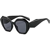 willochra Vintage Polygon Square Women Sunglasses Retro Fashion Gradient Shades UV400 Men Trending Thick Frame Sun Glasses