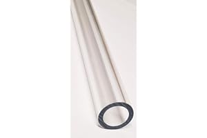 BEST ACRYLICS 1 Pc 1" OD x 3/4" ID x 18" INCH LONG CLEAR EXTRUDED ACRYLIC PLEXIGLASS ROUND TUBE - 1/8" WALL