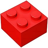 Newbeoding Classic Building Brick 2x2, 110 Piece Bulk Brick Block, 3003 2x2 Bricks, Creative Play Set - Compatible with and All Major Brick Brands 3003 (110 Pcs) (Red)