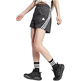 adidas Womens Future Icons 3-Stripes Woven Athletic Shorts Training Casual Bottoms Casual Drawstring - Black