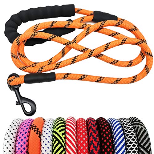 MayPaw Heavy Duty Rope Dog Leash 6Ft, 1/2" Thick Nylon Pet Training