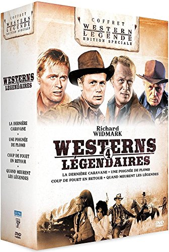 Richard Widmark - 4 westerns légendaires : Coup de Fouet en Retour + Une Poignée de Plomb + La Dernière Caravane + Quand meurent les légendes - Pack