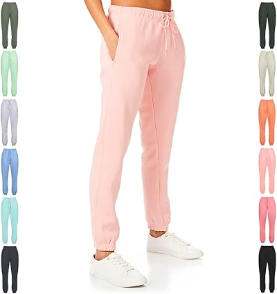 Light & Shade Rose Fleece Joggers XS Drawstring Waist Tapered Bottoms