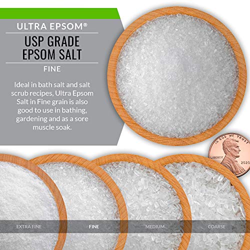 SaltWorks Ultra Epsom Bath Salt, Unscented, Fine Grain, 50 Pound Bag