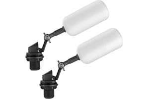 BREADEEP 2 Pack Water Float Valve 1/2 inch, 1/2" Brass Float Ball Valve with Adjustable Arm, Automatic Fill and Control Water Level for Fountains Pool Aquariums Water Trough Water Tank Ponds (A-1/2 Inch)
