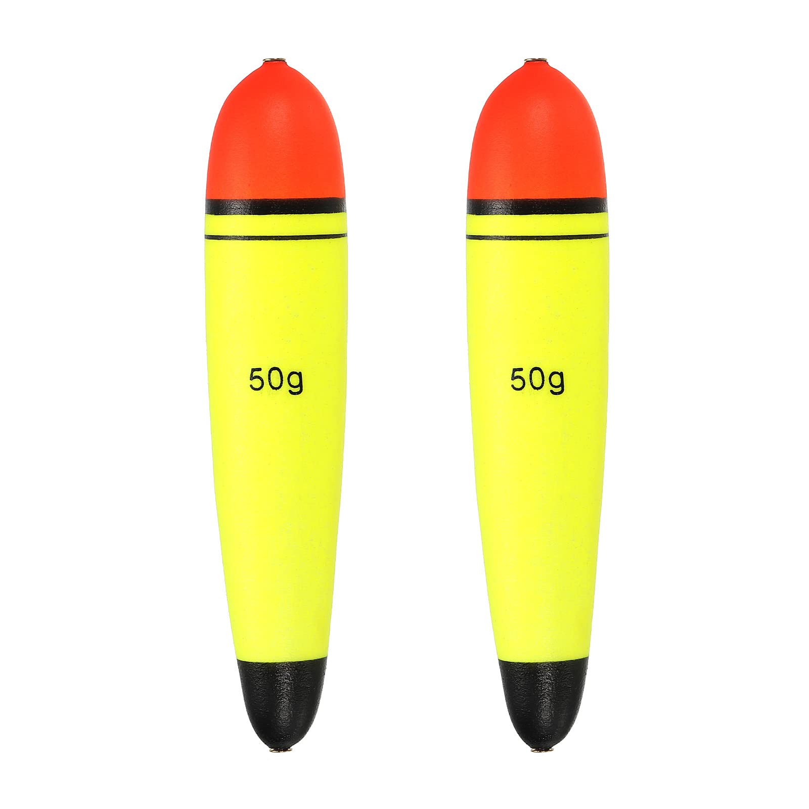 PATIKIL 1.8oz Fishing Slip Bobbers, 2 Pack EVA Fishing Float for Sea Fishing Freshwater, Yellow