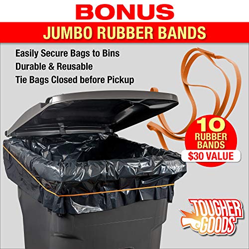 3 Mil Contractor Bags 95 Gallon Heavy Duty Black Garbage Can Liner