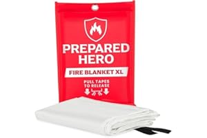 HomeFireBlanket, Camping Emergency Escape fire Blanket- Flame Suppression Fiberglass Burn PreventionEmergency Fire Blanket fo
