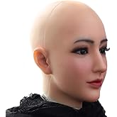 EQAIWUJIE Silicone Head Mask fake Face for Crossdresser Transgender Halloween Cosplay
