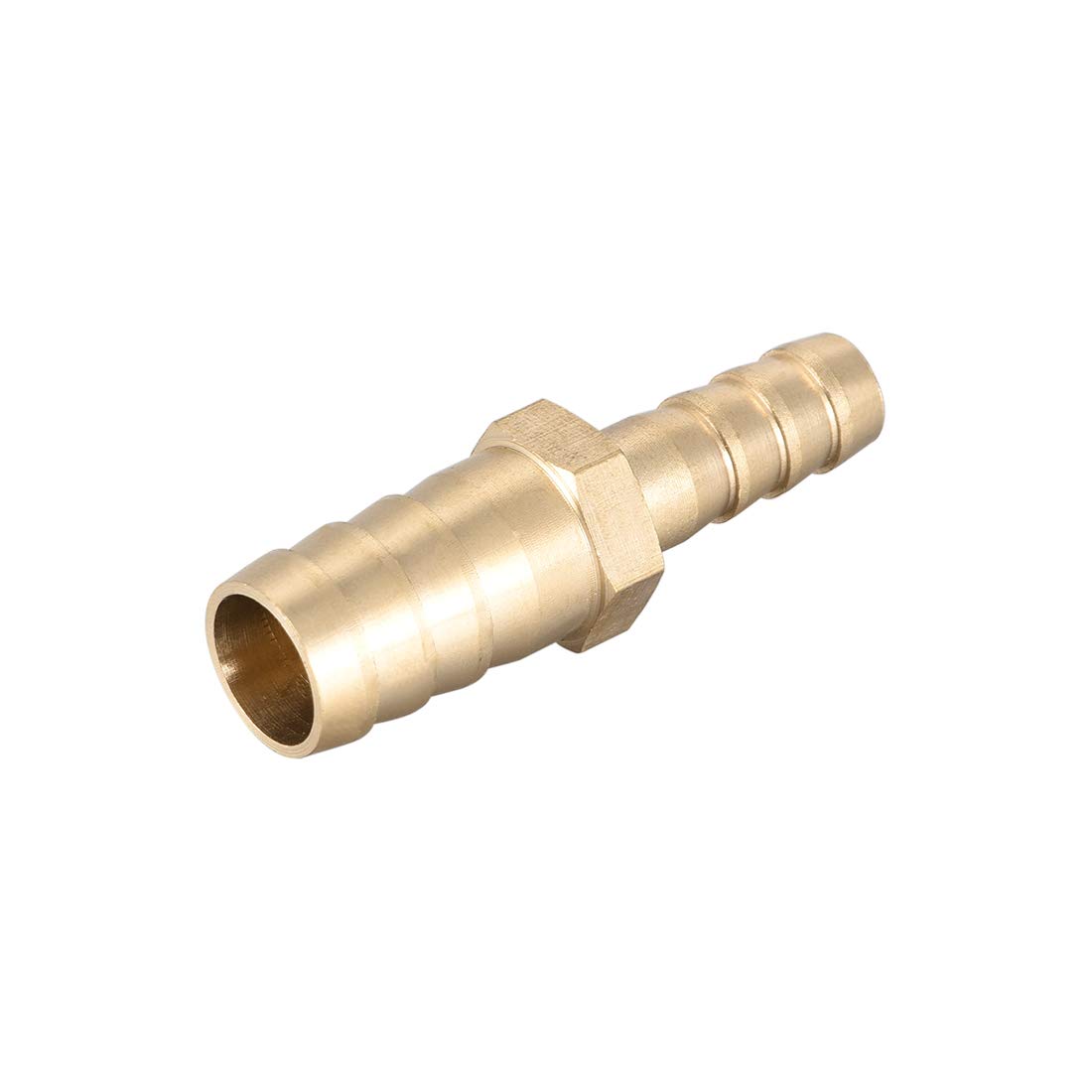 sourcing map Straight Brass Barb Fitting Reducer, Fit Hose ID 12mm to 8mm