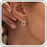 Andelaisi Boho Emerald Crystal Earrings Green Oval Emerald Studs Earrings Vintage Emerald Gemstone Earrings Bling Crystal Cz Green Earrings Jewelry for Women